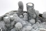 Unique, Druzy Quartz Geode on Metal Stand - Uruguay #209231-4